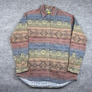 Cabelas Mens Small Regular Flannel Shirt Aztec Southwest Pattern Cotton 911763